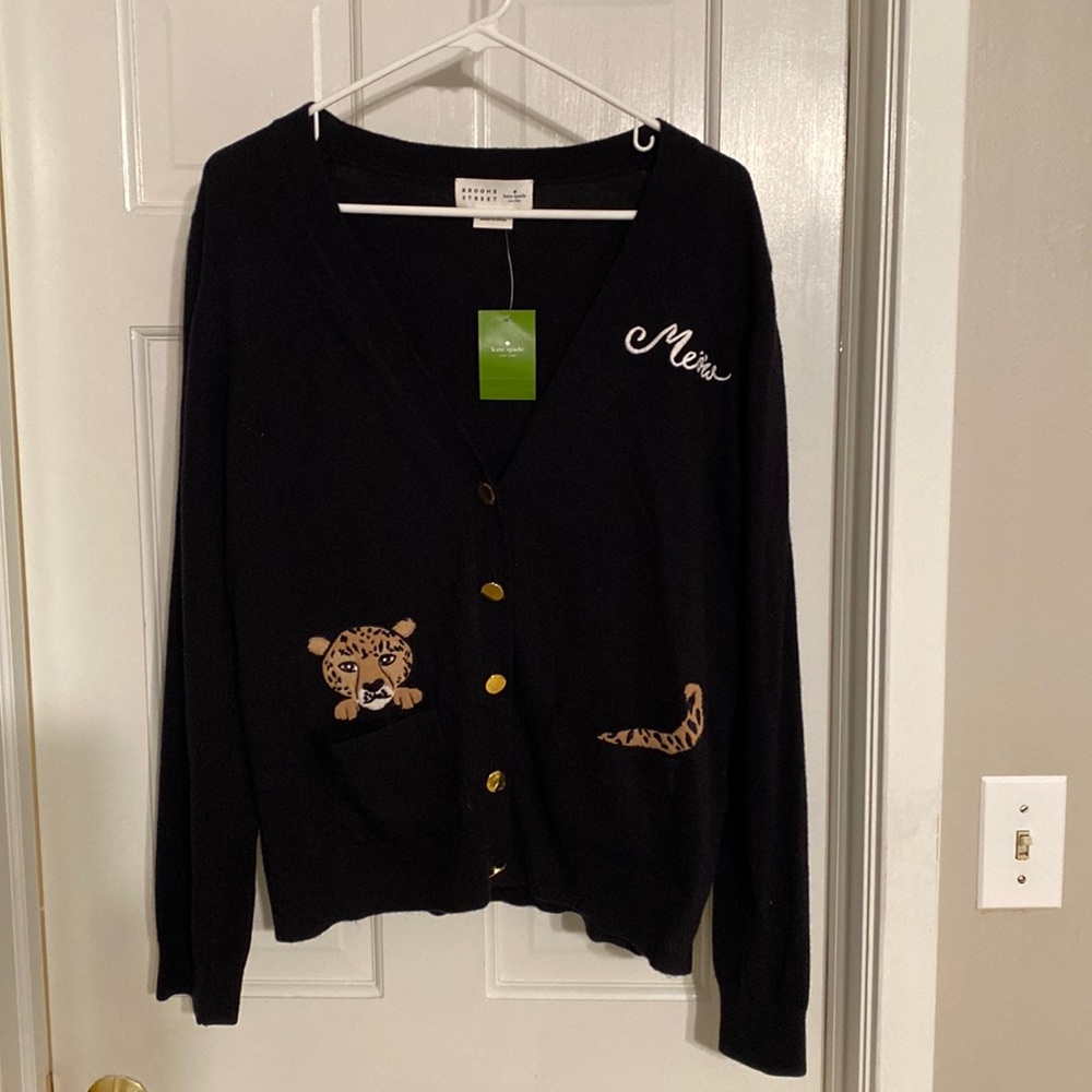 Darling Kate Spade Leopard Cardigan Brooke Street XL